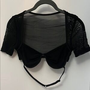 Black Crop Top/Going Out Top